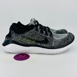 Nike Women's Free RN Flyknit 2018 Running Shoes 'Oreo' 942839-101 Size 5